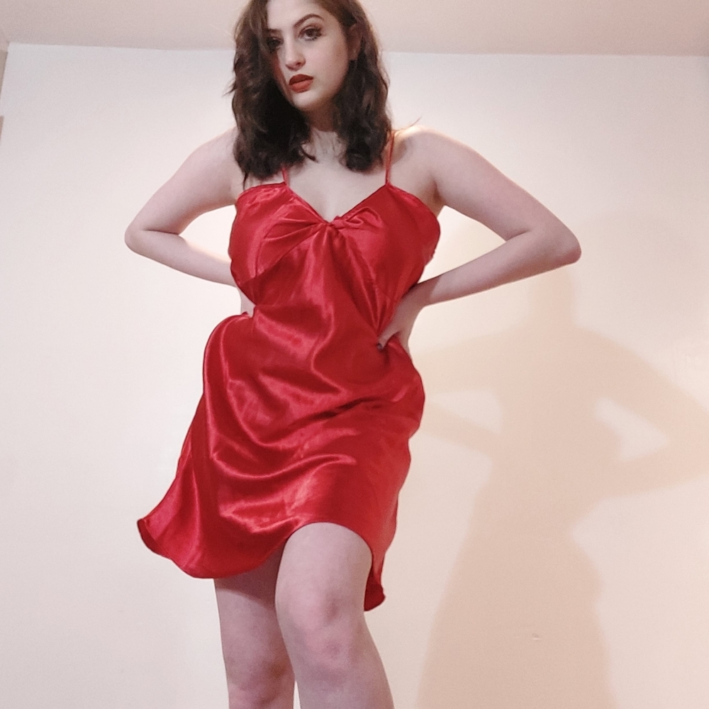 Red Slip Dress
